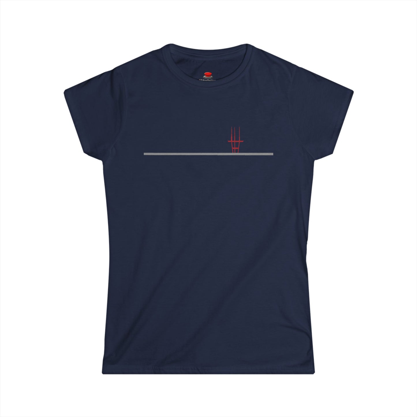Women's Softstyle Tee - San Francisco Sutro Tower Line Drawing