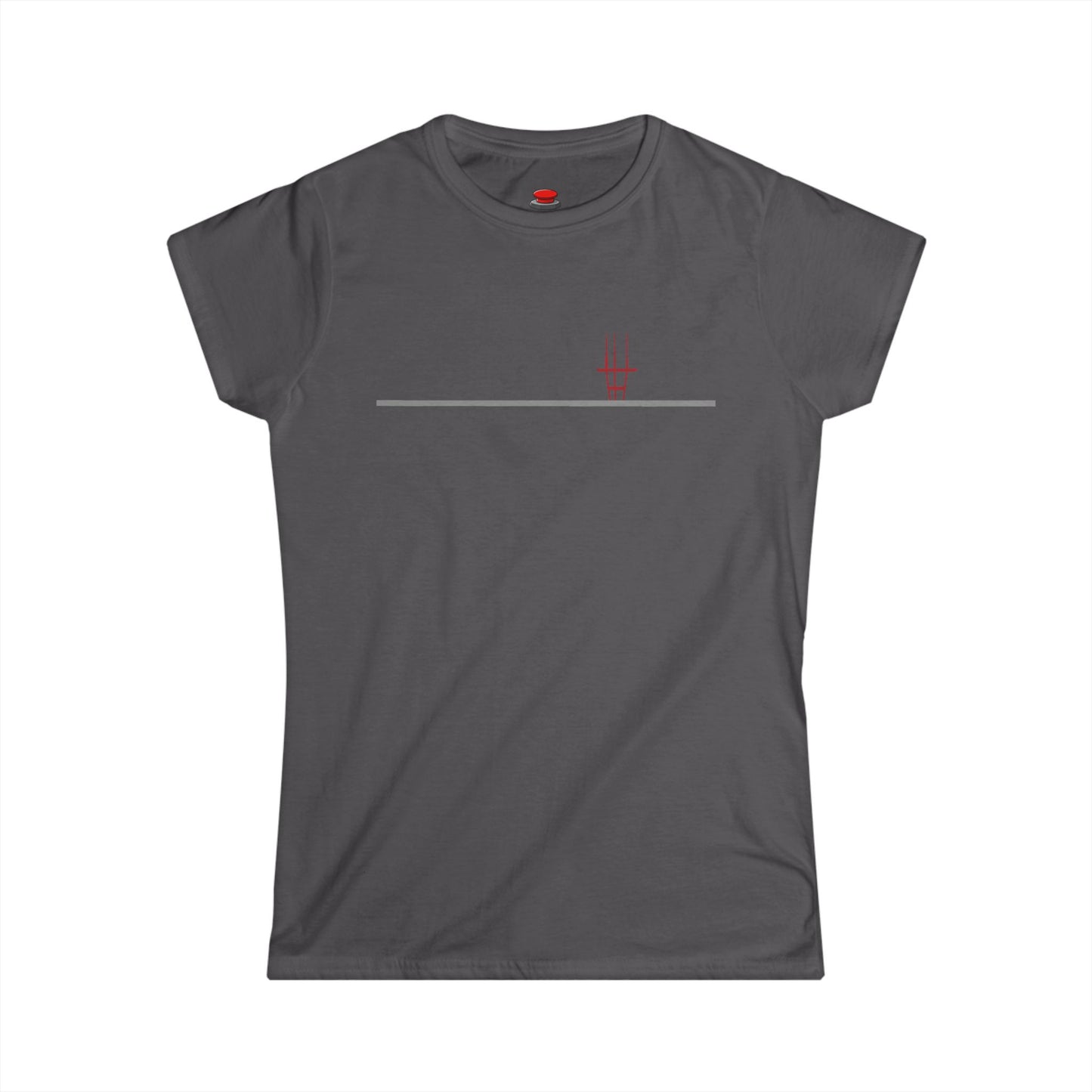 Women's Softstyle Tee - San Francisco Sutro Tower Line Drawing