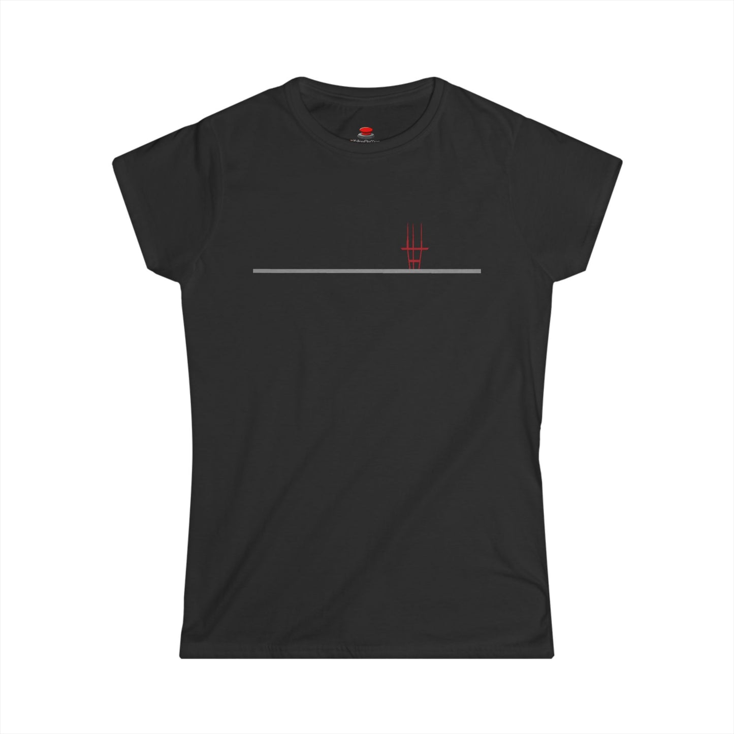 Women's Softstyle Tee - San Francisco Sutro Tower Line Drawing