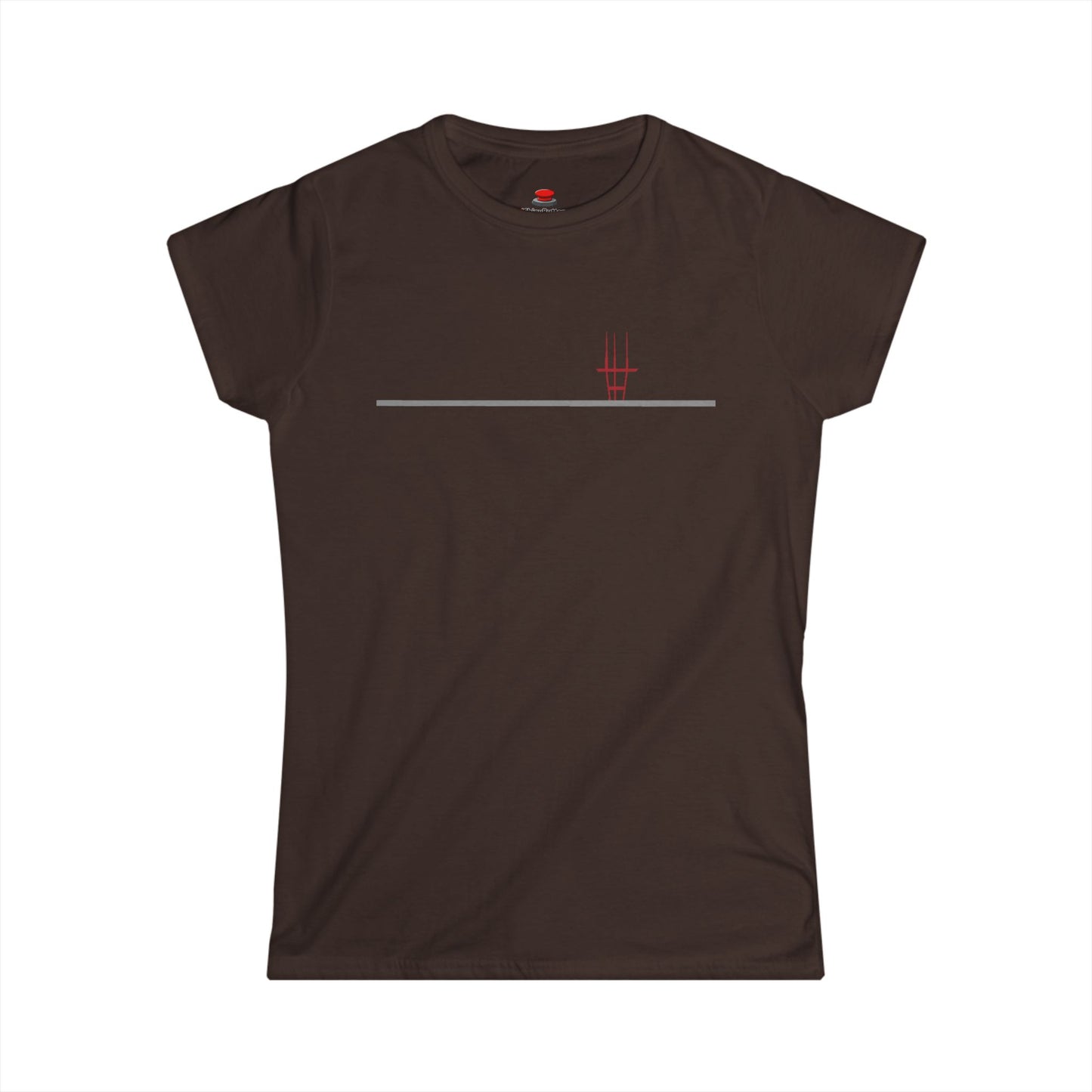 Women's Softstyle Tee - San Francisco Sutro Tower Line Drawing