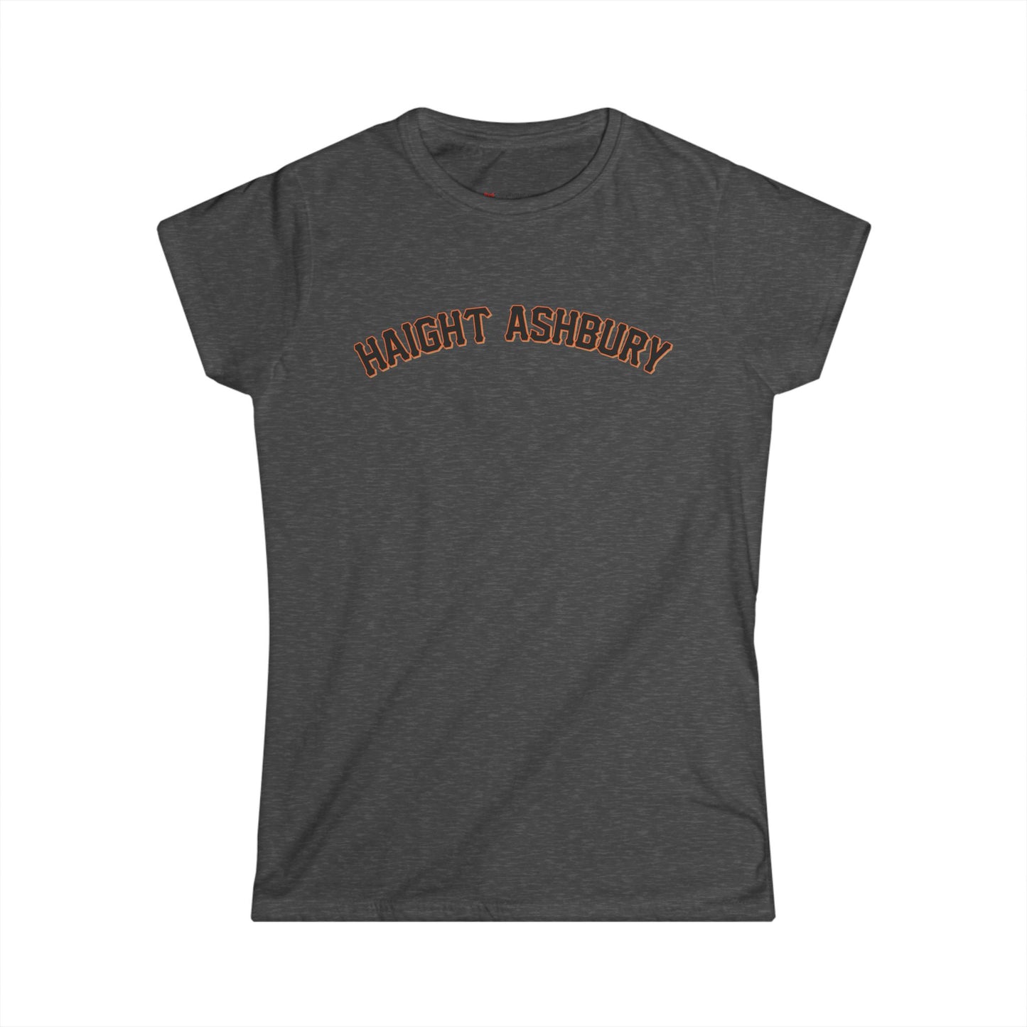 Haight Ashbury Baseball Font Women's Tee